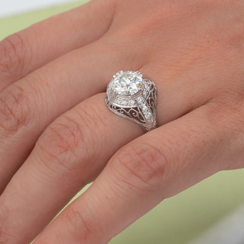 Art Deco 2.05 Carat Diamond Ring