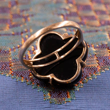 Turquoise Onyx & Coral Cocktail Ring c1990