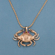Crab Charm with Red Spinel Eyes