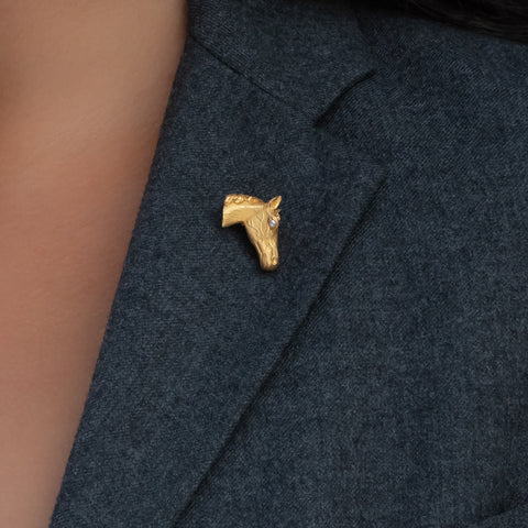 Horse Head Stick Pin c1880