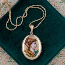Etruscan Revival Handpainted Enamel Locket