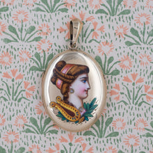 Etruscan Revival Handpainted Enamel Locket