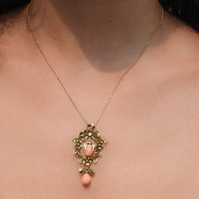 Coral Drop Pendant c1870