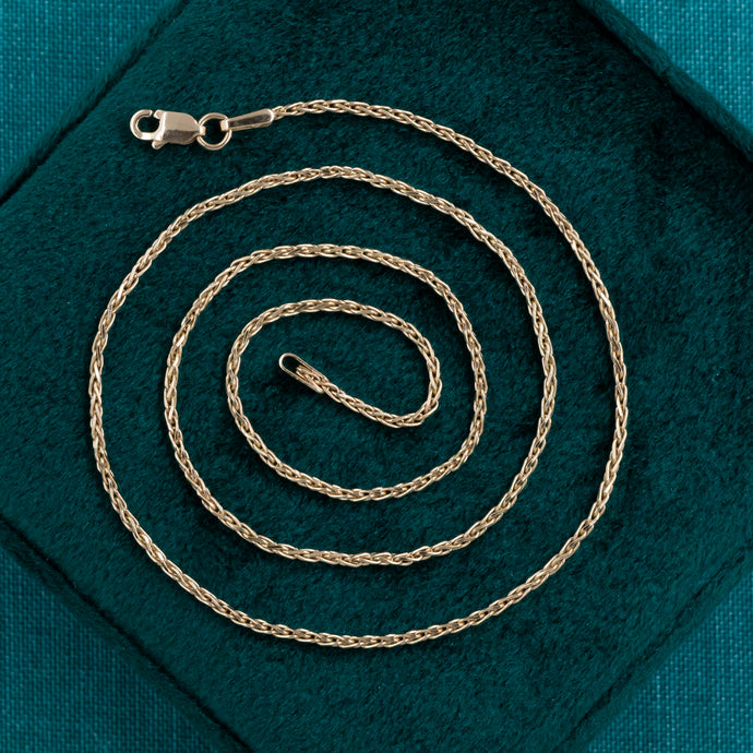 Gold Wheat Chain, 18