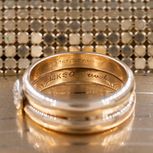 Double Band with Illusion-Set Diamond c1930