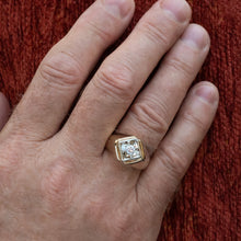 Gent's Diamond Rhombus Ring c1960