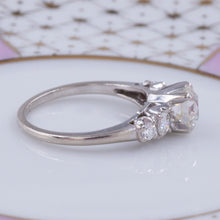 Mid-Century One Carat Transitional Cut Diamond Engagement Ring