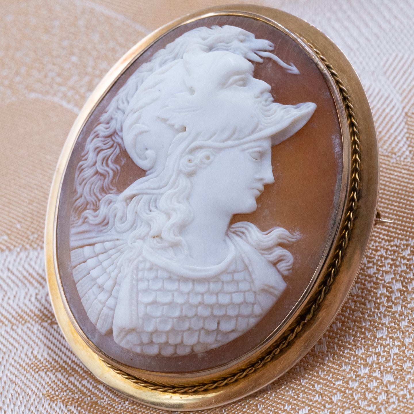 Pallas Athena Cameo Brooch c1880