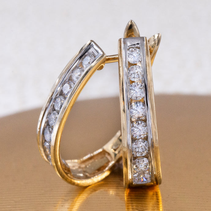 Diamond Half-Hoop Earrings