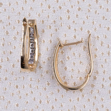 Diamond Half-Hoop Earrings