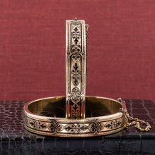 Pair of Victorian Taille d'Epargné Wedding Bracelets