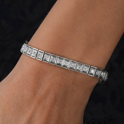 Art Deco Diamond Eternity Bracelet