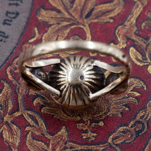 Georgian Natural Pearl & Garnet Ring