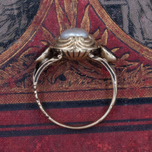 Georgian Natural Pearl & Garnet Ring
