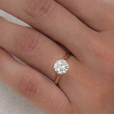 Handmade 1.72 Carat Diamond Solitaire c1960