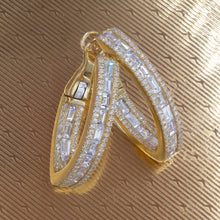 Charles Krypell Diamond Hoop Earrings