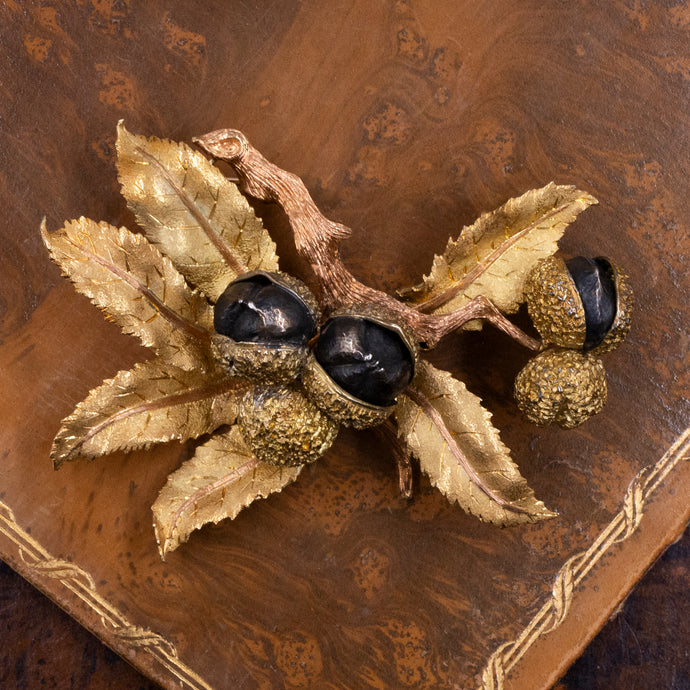 Quinali Firenze Chestnut Brooch c1960