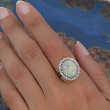 Opal & Diamond Cocktail Ring c1950