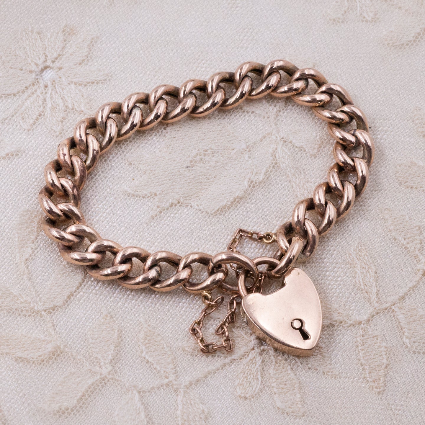 Heart Padlock Bracelet c1910