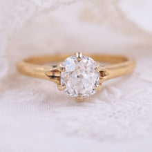 Antique Colorless Old Mine Diamond Solitaire