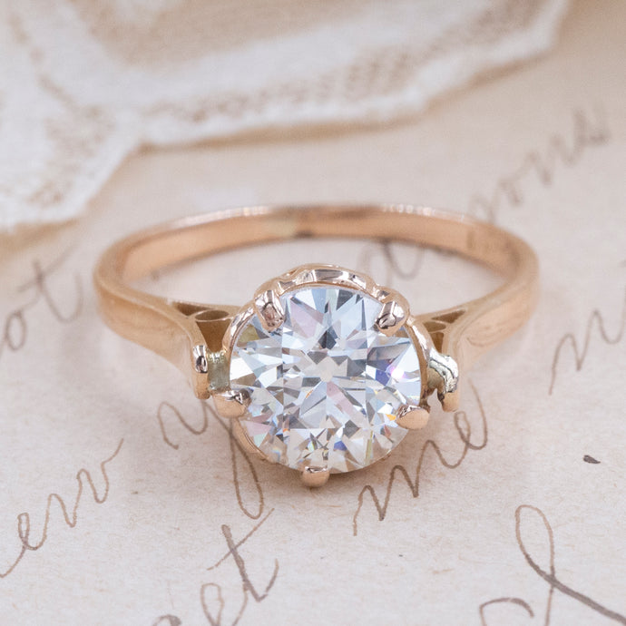 Old European 1.50 Carat Diamond Solitaire Ring c1900