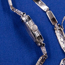Art Deco Filigree Watch with Diamonds & Sapphires