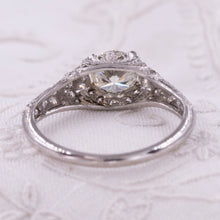 Art Deco One Carat Diamond Filigree Ring c1930
