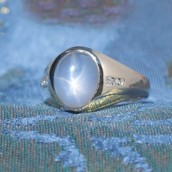 Midcentury Lavender 13 Carat Star Sapphire Ring