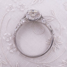 Art Deco One Carat Diamond Filigree Ring c1930