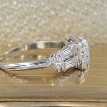 Art Deco 1.57ct Diamond Ring with Baguette & Marquise Cut Sides