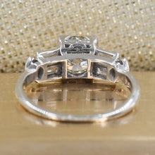 Art Deco 1.57ct Diamond Ring with Baguette & Marquise Cut Sides