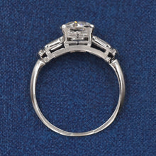 Art Deco 1.57ct Diamond Ring with Baguette & Marquise Cut Sides