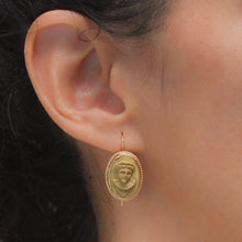 Antique Vesuvian Lava Cameo Earrings