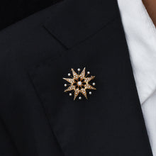 Starburst Pin/Pendant with Pearls & Diamond c1910