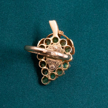 Emerald Grape Cluster Cocktail Ring c1960