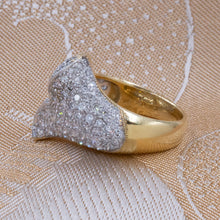 Pavé Diamond Wave Ring c1980