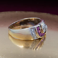 Vintage Ruby and Diamond Band