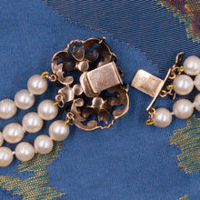 Georgian Emerald & Diamond Clasped Pearl Necklace