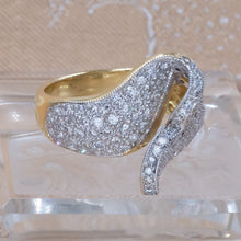 Pavé Diamond Wave Ring c1980