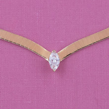 Marquise Diamond Omega Collar Necklace c1980