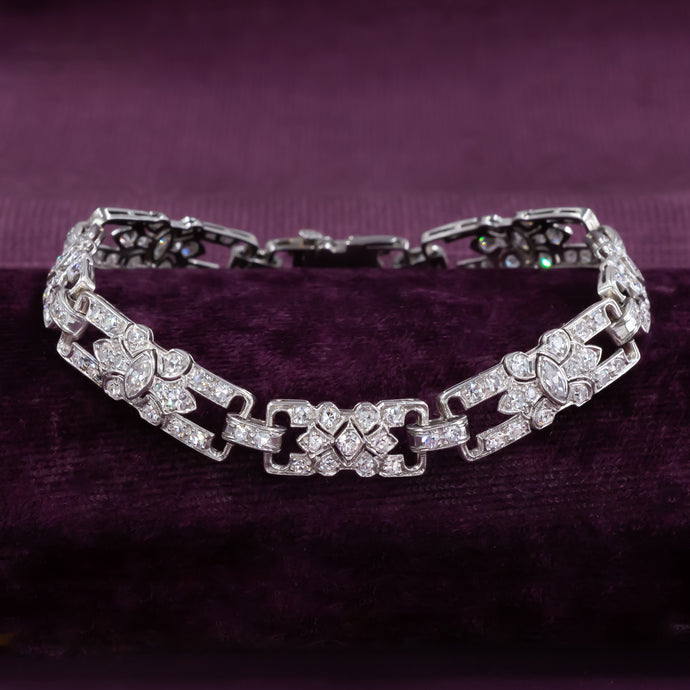 Art Deco 3.50 Carat Diamond Bracelet