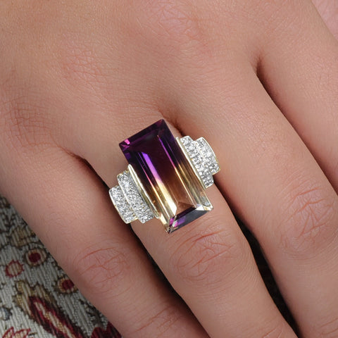 Ametrine Cocktail Ring c1980