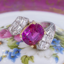 Untreated Burmese Ruby Ring c1920