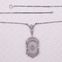 Art Deco Camphor Glass Necklace c1920