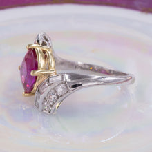Untreated Burmese Ruby Ring c1920