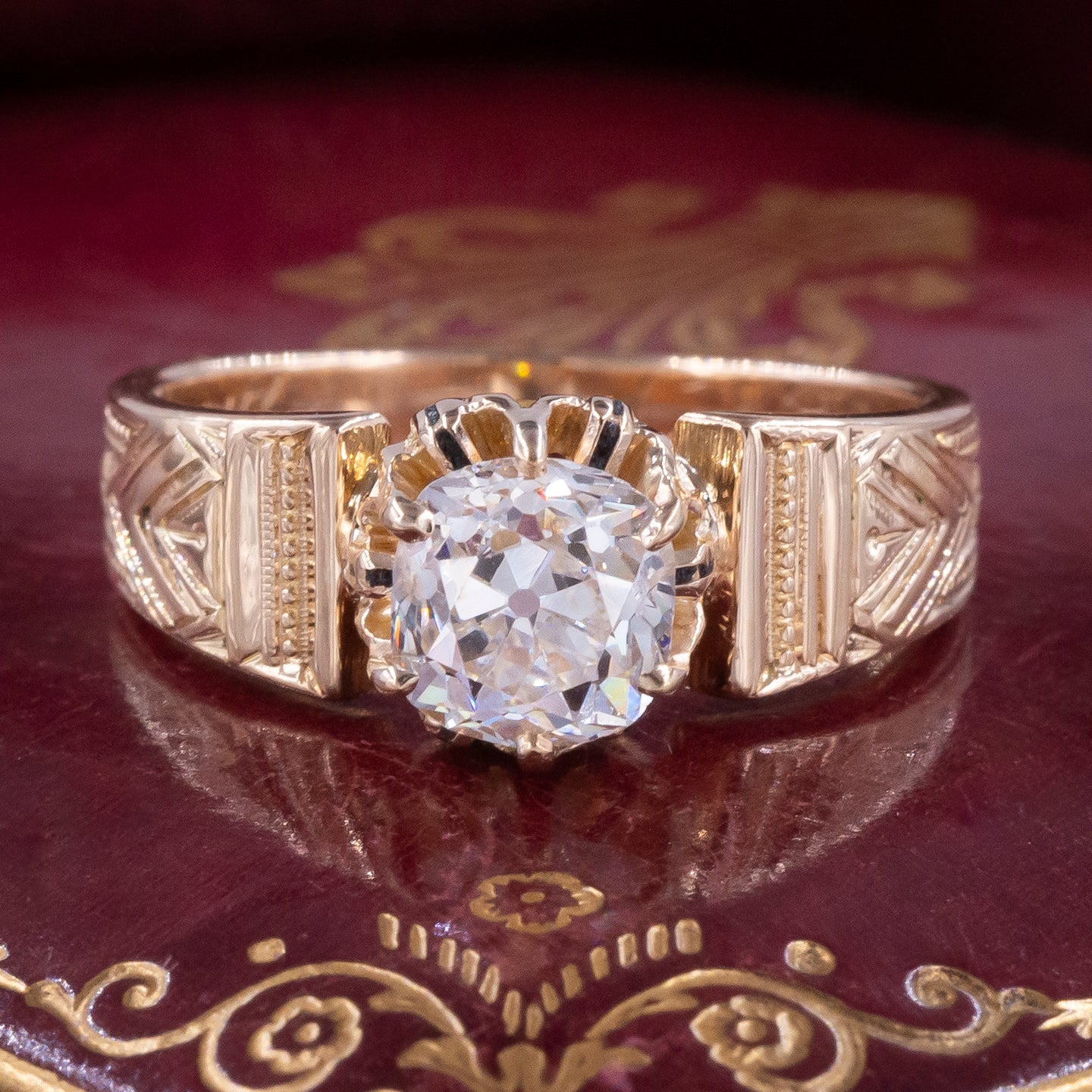 Antique Old Mine Diamond Solitaire c1877