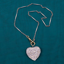 Pavé Diamond Heart Pin/Pendant c1950