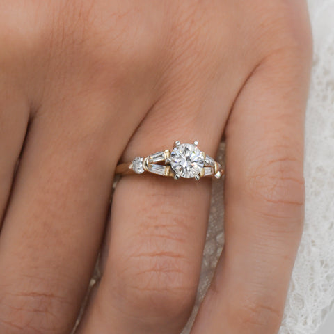 Transitional Diamond in Split Baguette Setting