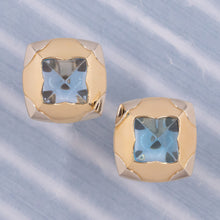 BVLGARI 'Pyramid' Earrings with Blue Topaz