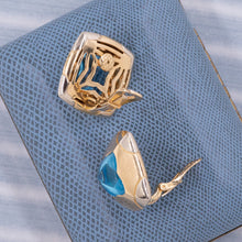 BVLGARI 'Pyramid' Earrings with Blue Topaz
